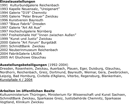 Einzelausstellungen