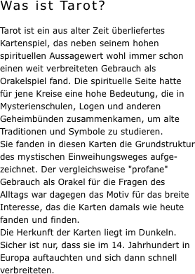Was ist Tarot?